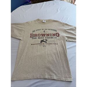Browning Hunting Vintage Single Stitch T-Shirt Size Large